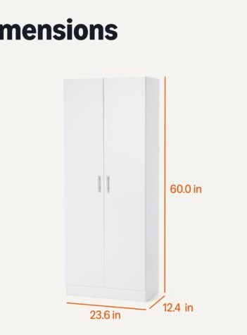 Storage Cabinet for Kitchen Pantry, White