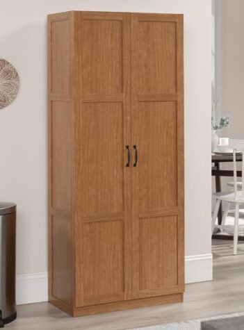 Select Storage Cabinet, Pantry Cabinet Kitchen Storage with Adjustable Shelves, Bathroom Storage Cabinet, in Highland Oak